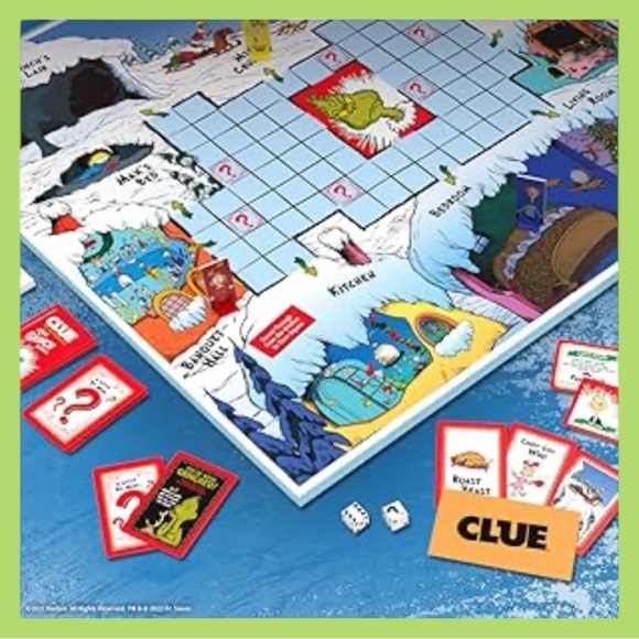 Hasbro Clue The Grinch Board Game - Red and Green - NEW - Picture 4 of 8